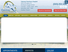 Tablet Screenshot of gatewayveterinary.com